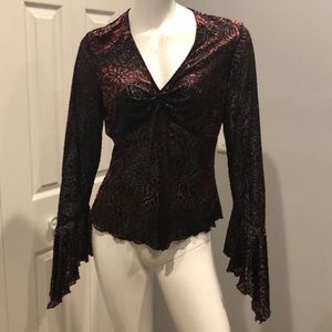 Velvet burnout top